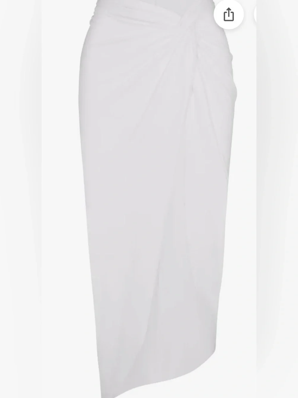 NWT SKIMS Plus Size Recycled Swim Snow White Sarong Skirt - Size 3XL